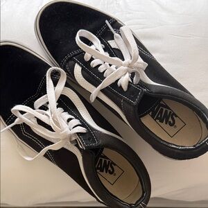 Vans Black Suede Lace Up Shoes